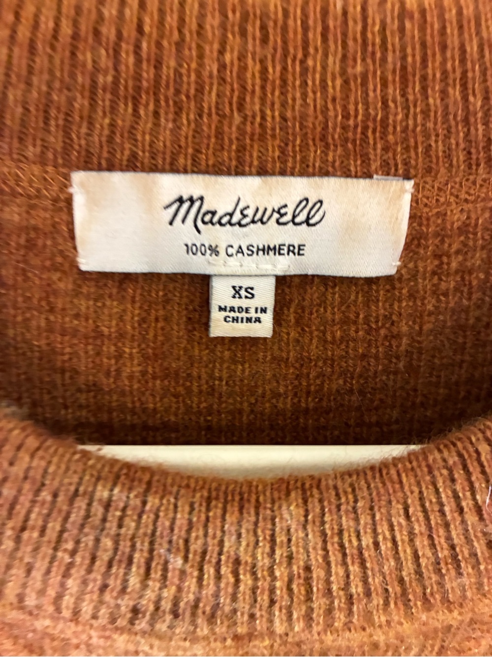 Madewell Cashmere Sweatshirt in Burnt Spice XS - Picture 5 of 7